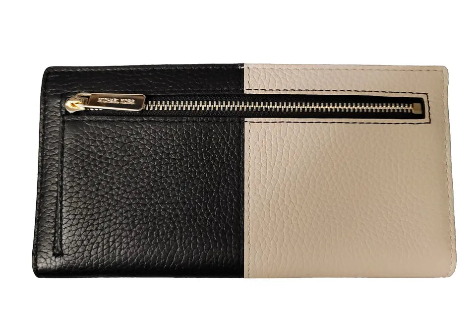 SET KORS MICHAEL LARGE SNAP WHITE BIFOLD BLACK WALLET FLAP AND JET REED