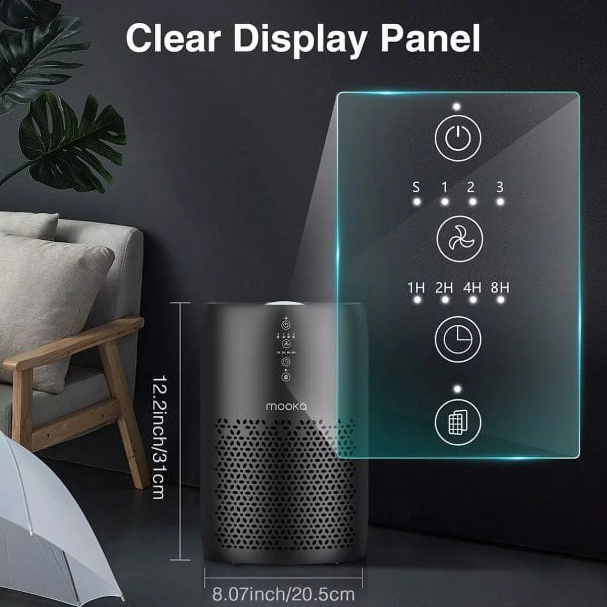 Cleaner H13 Bedroom for sq Filter Large Office Air Air Purifier Room for HEPA 861 ft, HiSmartLife Home
