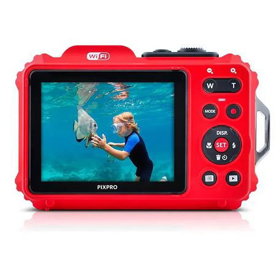 Camera Rugged Bag Waterproof Card Memory Camera, 16MP 32GB Full and Bundle WPZ2 HD PIXPRO Red, with Digital
