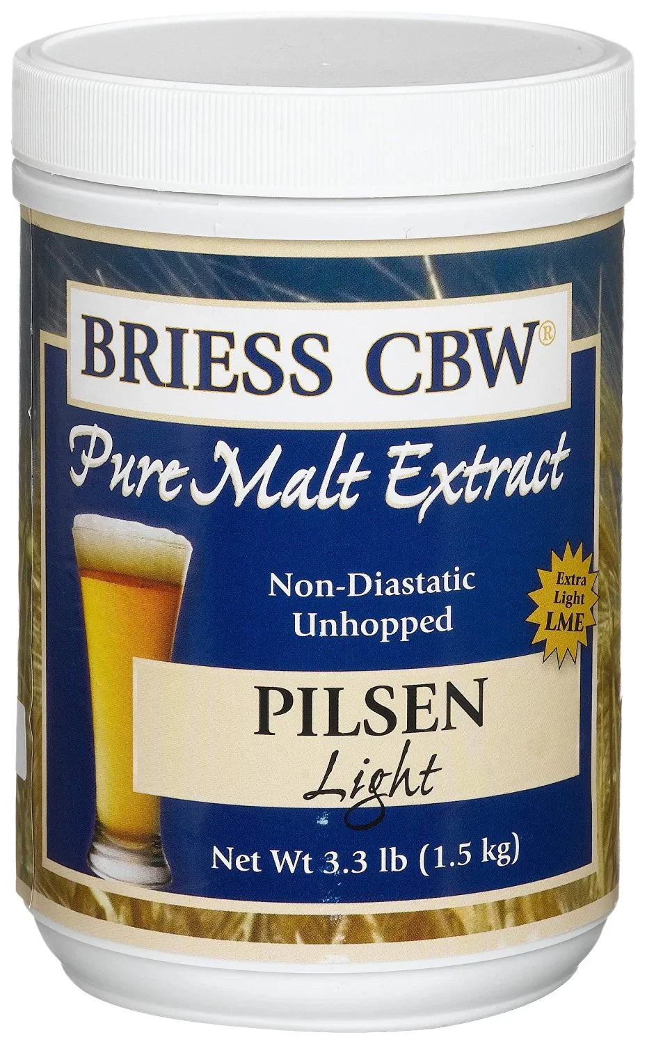 Malt Light, 3.3-Pound CBW Briess (Pack 2) of Jars Extract, Pilsen