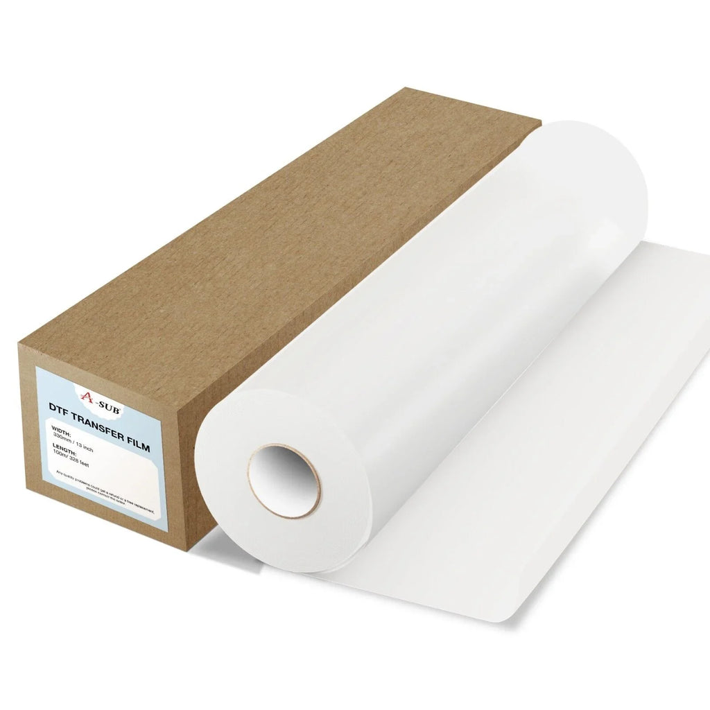 DTF DTF 328 Transfer, 13 13"x328' Transfer Sublimation Film for FT Film DTF A-SUB Heat X DTF Paper Roll in Roll