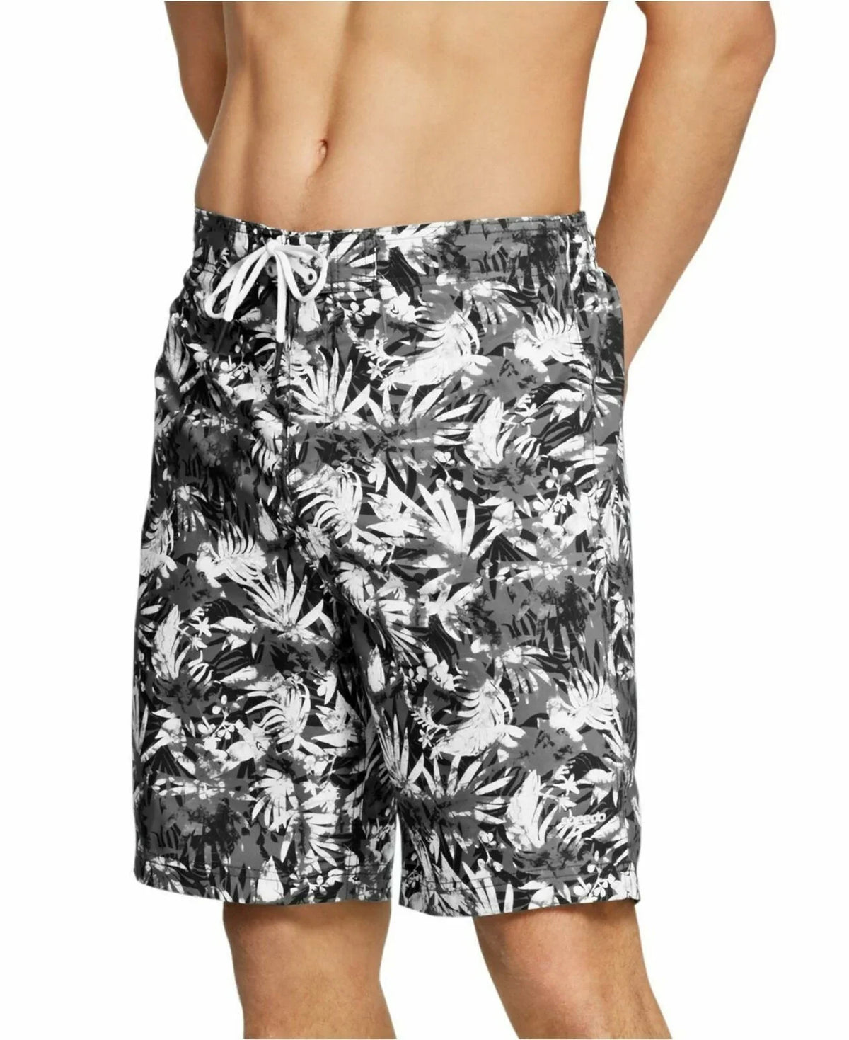 Stretch 2-Way Black-Med Ombré Floral Men's Bondi Shorts 9" Board Gradient Speedo