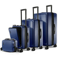 Hardshell Spinner Piece Exapandable Luggage Navy Blue Set, Suitcase 4 Luggage StorageBud Set,