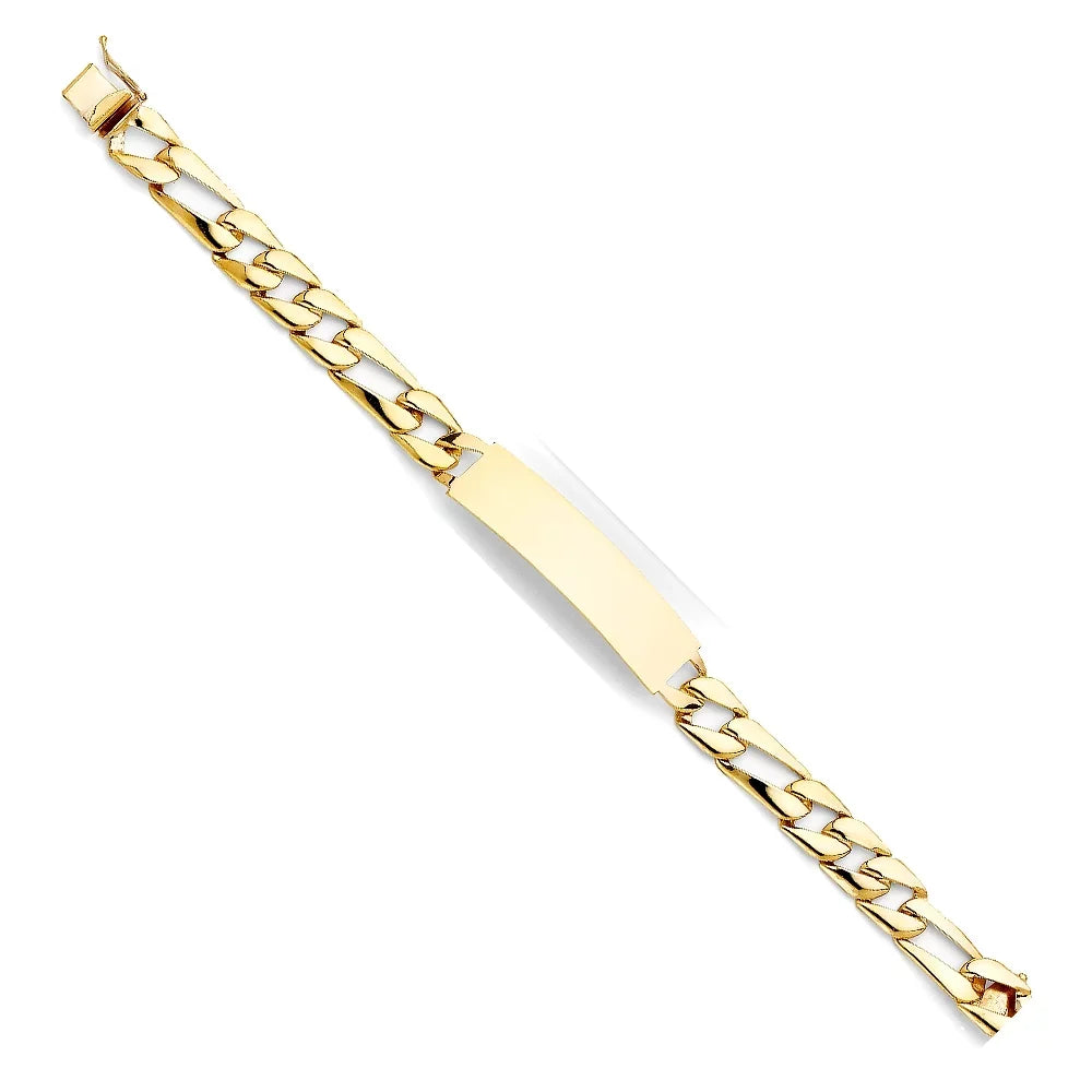 14KY ID Gold - | 16.8 Cuban Men’s and 14k Gift 8" | Yellow for Women Stamp Gold Weight Chain Men| for Bracelets Jewelry Bracelet Link Elegant