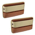 Seat Beige Car Storage Box Filler Multi-function Gap Seat Brown Organizer Side Car Pocket 2pcs Console