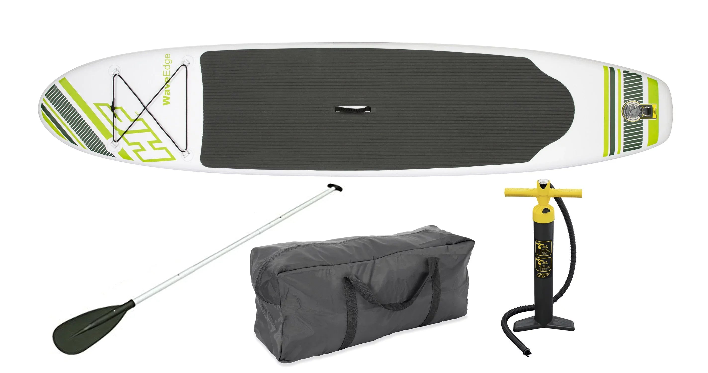 Wave 10-Ft Board Green Stand Set, Bestway Paddle Force Hydro Edge Up Inflatable