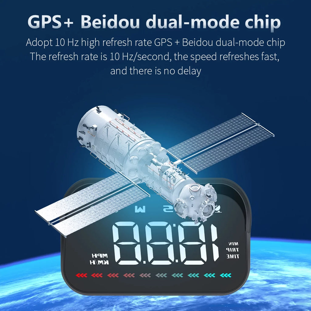 GPS for Alarm Digital Speedometer Heads-Up Car with Display Pinnaco Speedometer Overspeed