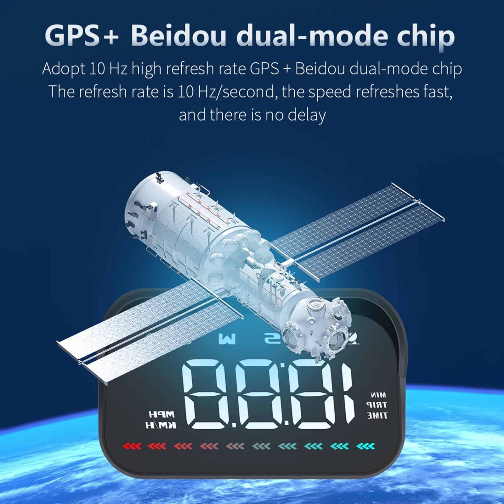 GPS for Alarm Digital Speedometer Heads-Up Car with Display Pinnaco Speedometer Overspeed