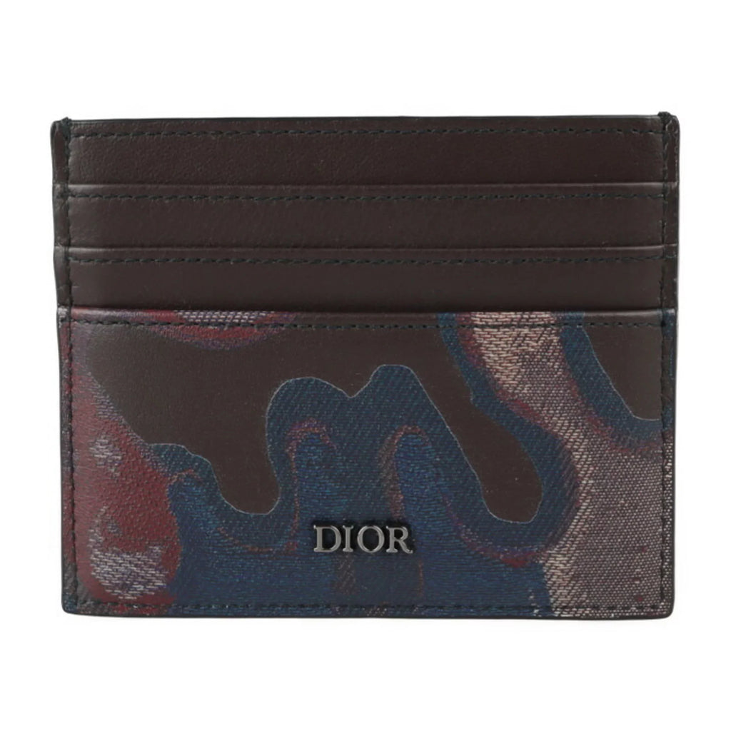 2ESCH135UCN Multicolor Holder Christian (Like Dior Case Marron Business Brown Pattern Dior Card Series Calf Pre-Owned Camouflage Leather New)