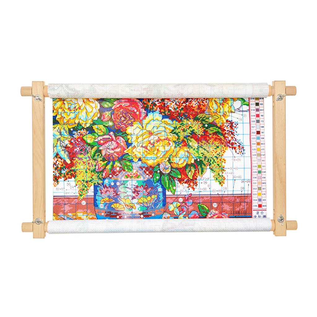 Embroidery Cross Stitch Frame Tapestry Scroll Holder Hoop 1X Quilting