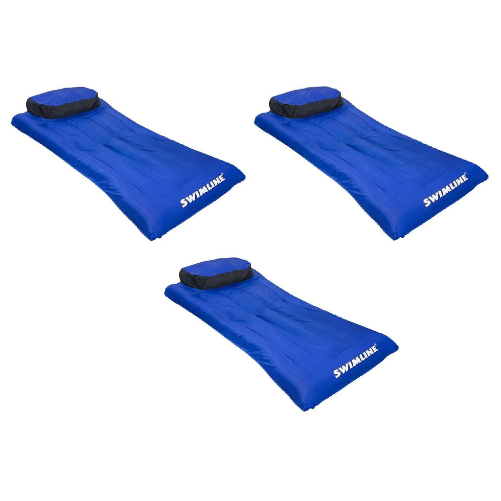 Inflatable 9057 (3 Swimming Air Swimline Pack) Pool Covered Mattress Fabric