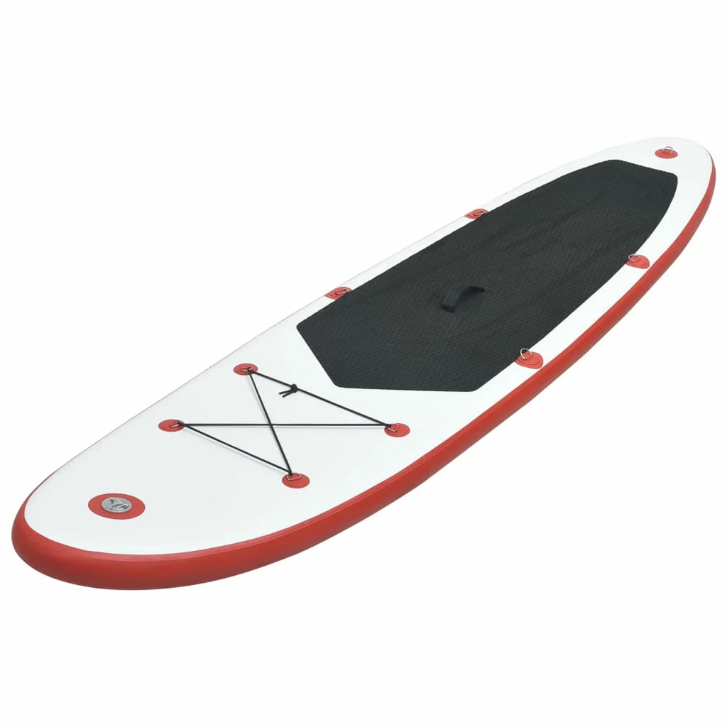White Inflatable Red Paddleboard Set MABOTO and