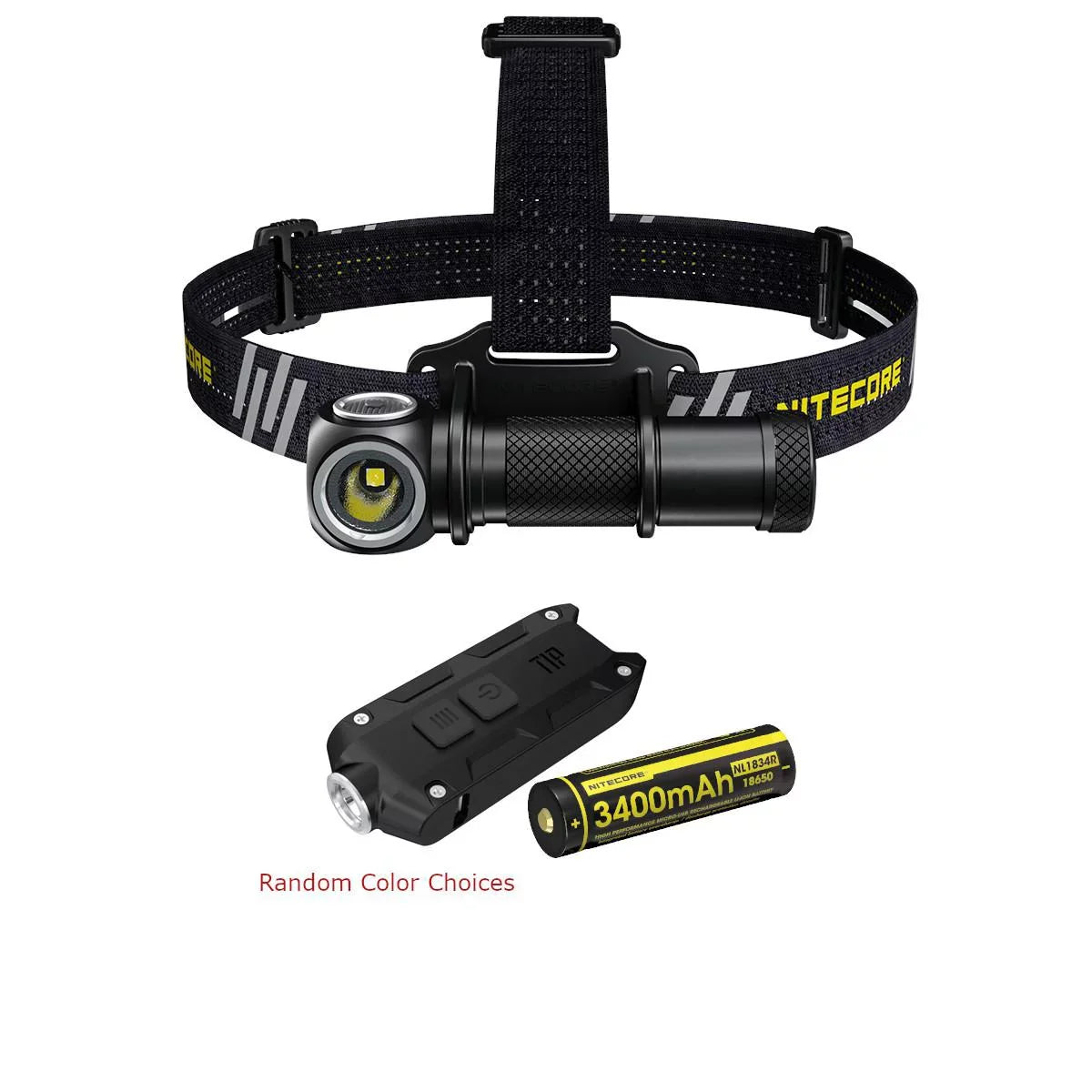 '- USB Battery (3000K,Warm and Emitter - White) Light(Random White) 1x Dual with Rechargeable Headlamp Value Bundle:Nitecore colors) of Keychain choice UT32 TIP NL1834R (5700K,Cool
