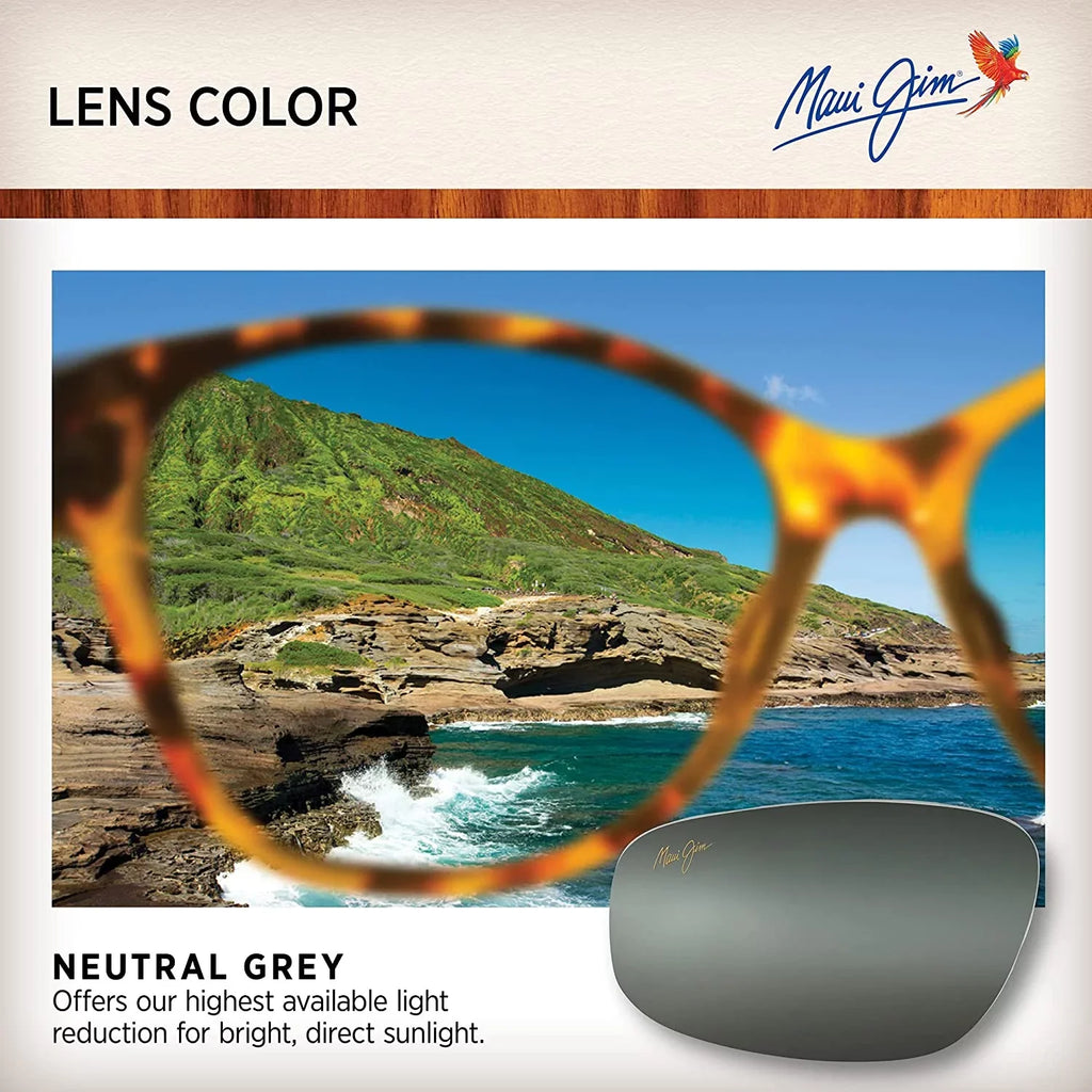 Jim Anuenue Polarized Grey, Classic Medium Translucent Grey/Neutral Women's Sunglasses, Maui