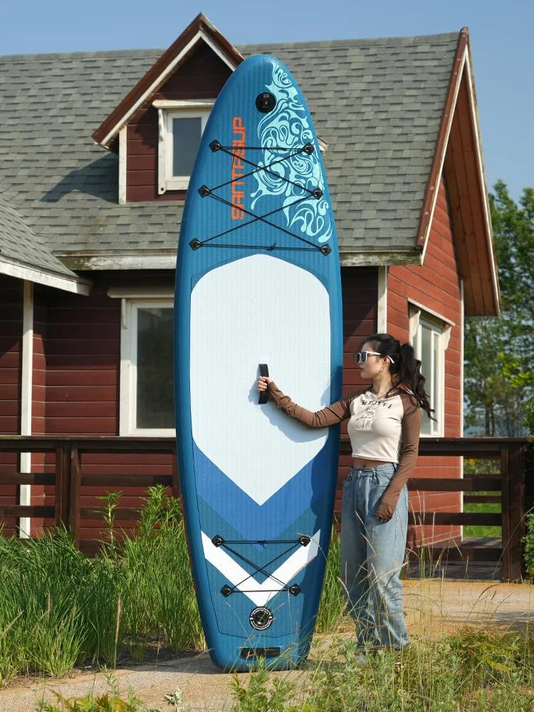 Stand SUP Paddle Max x6 & Up Accessories, Deck, Surfing, 330lbs Board for & Stance, Adults, Non-Slip for 11'x33 Inflatable with Youth Fishing Premium Wide