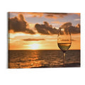 the sunset white Poster 20x16 for Living on Prints Bedroom on Sundowners Canvas Room beach Pictures Framed of at Painting PRATYUS Office wine Glass Artwork Art Home Decor Inch Wall