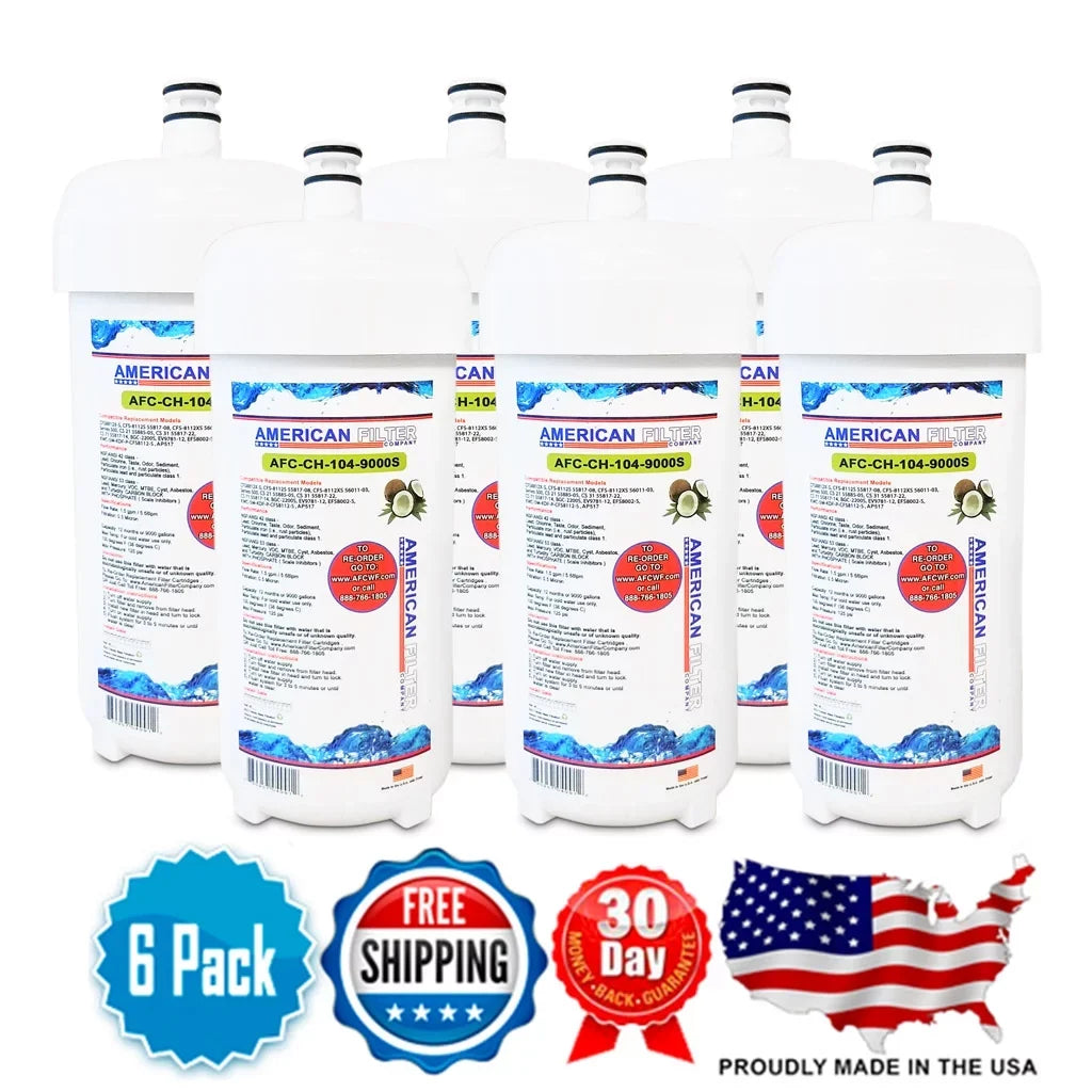 Compatible , - Cuno® 55600-09 Made Filters # U.S.A. , Model Filters 6 Water - Brand AFC , in AFC-CH-104-9000S with