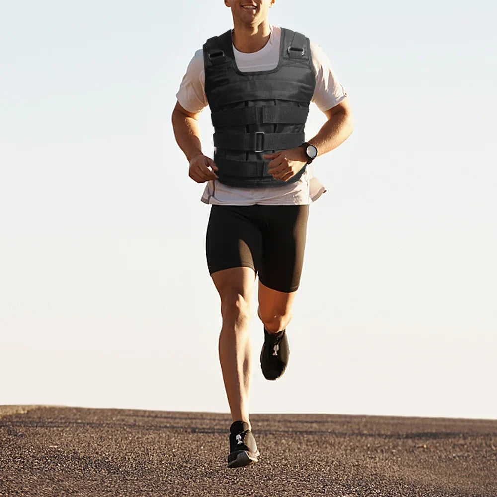 Oxford Adjustable Vest Cloth Strength Jacket Loading Weight (Empty) Training Loading Exercise 50kg Weighted Weight Max
