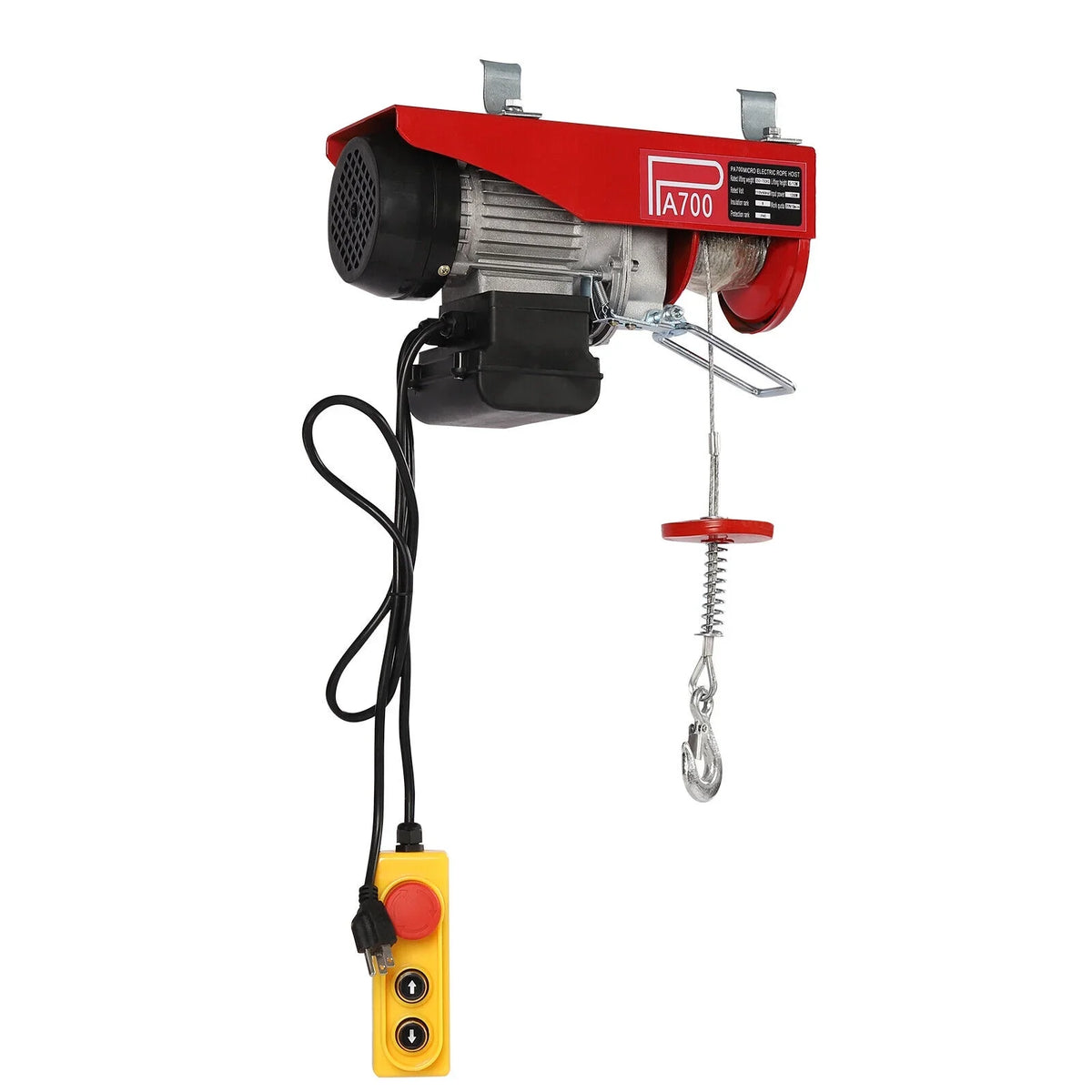 Remote Control Electric Hoist 110V Portable Winch Winch 1543lbs Wire W/ Electric