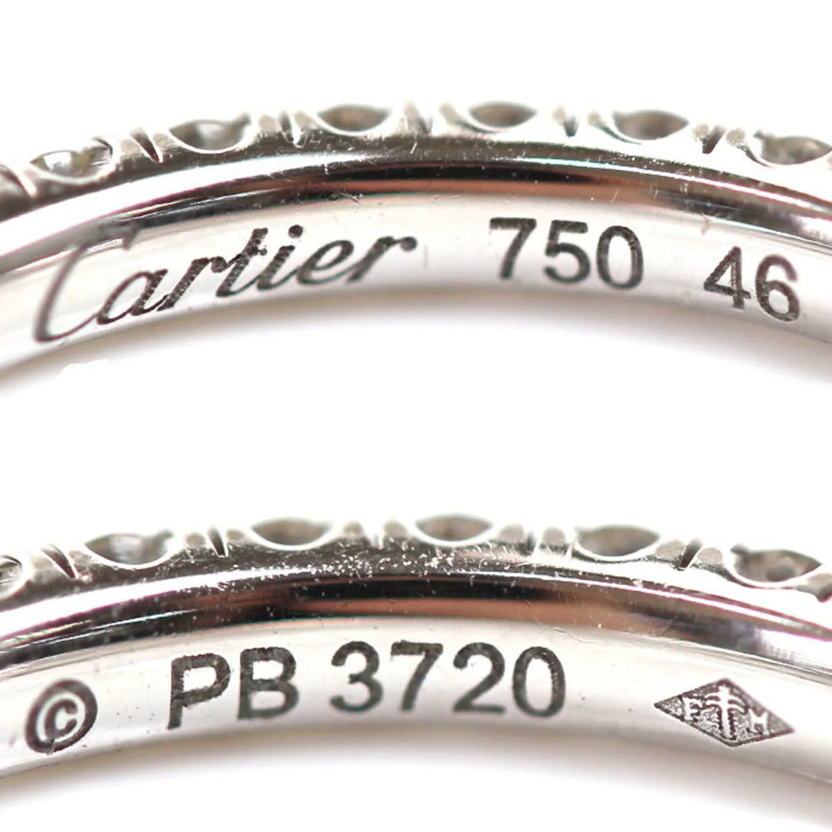 CARTIER Gold Eternity Cartier Women's Etincelle Full 46 6 de (Good) Pre-Owned Size White B4077946 1.6g K18WG Ring