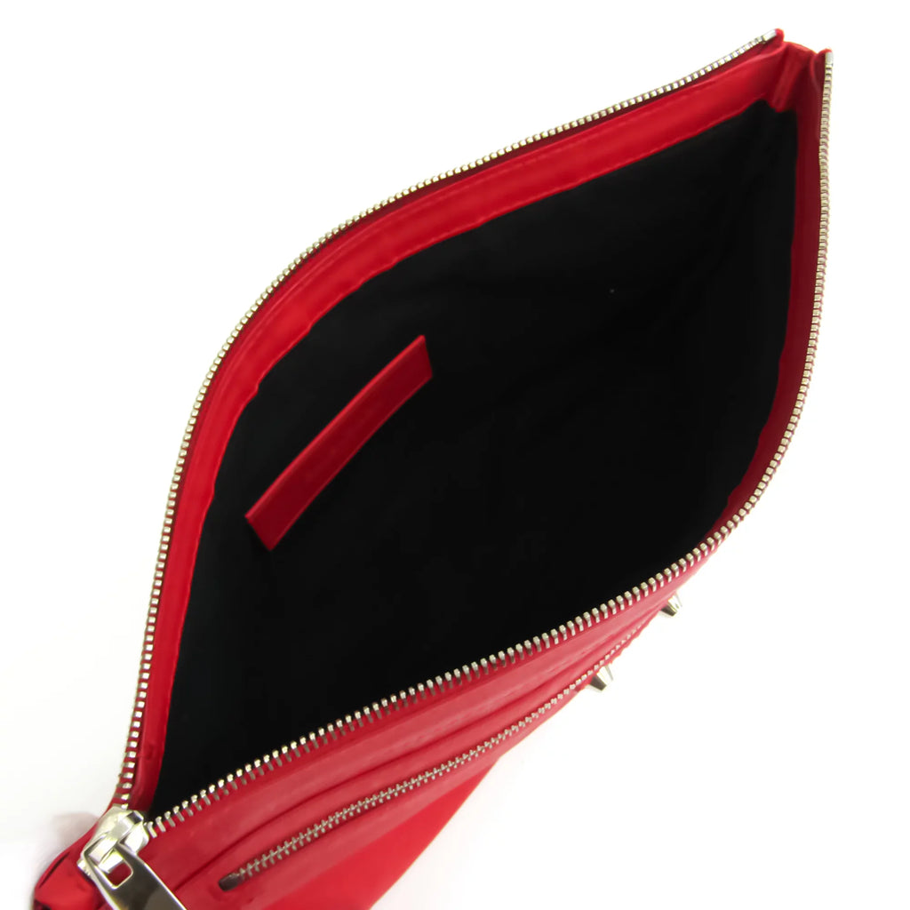 Red Clutch Bag Balenciaga Pre-Owned Leather Color 273022 (Good) Women's