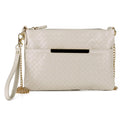 Pepper Vegan Basketweave Women's Buxton Leather, Everywhere Convt Julia Pouch White