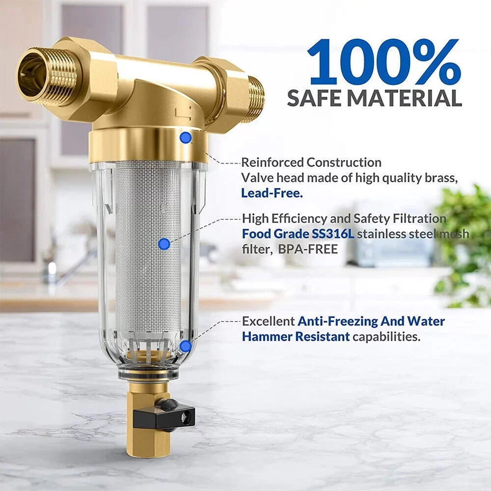 Water Water Pre-Filter Down House Filter 2X 50 System/whole Sediment Spin Micron