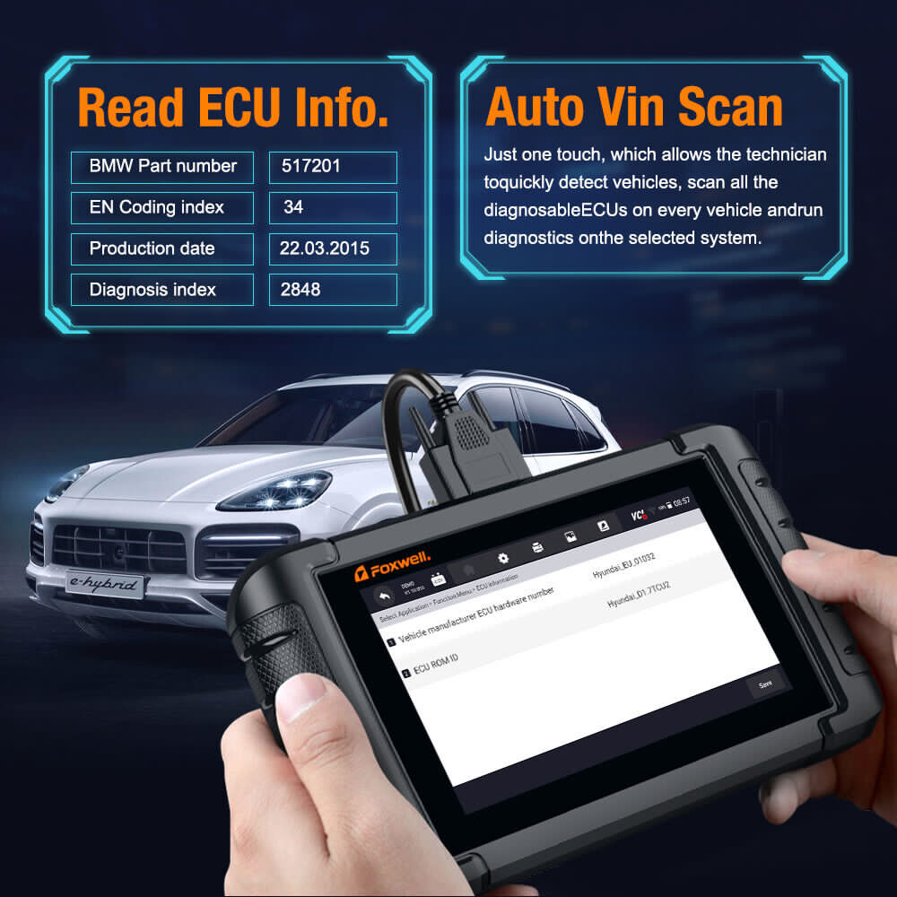 TPMS Tool BMW FOXWELL Bi-directional Coding Relearn Reader OBD2 Reset Scan for fit NT710 Code Diagnostic Scanner