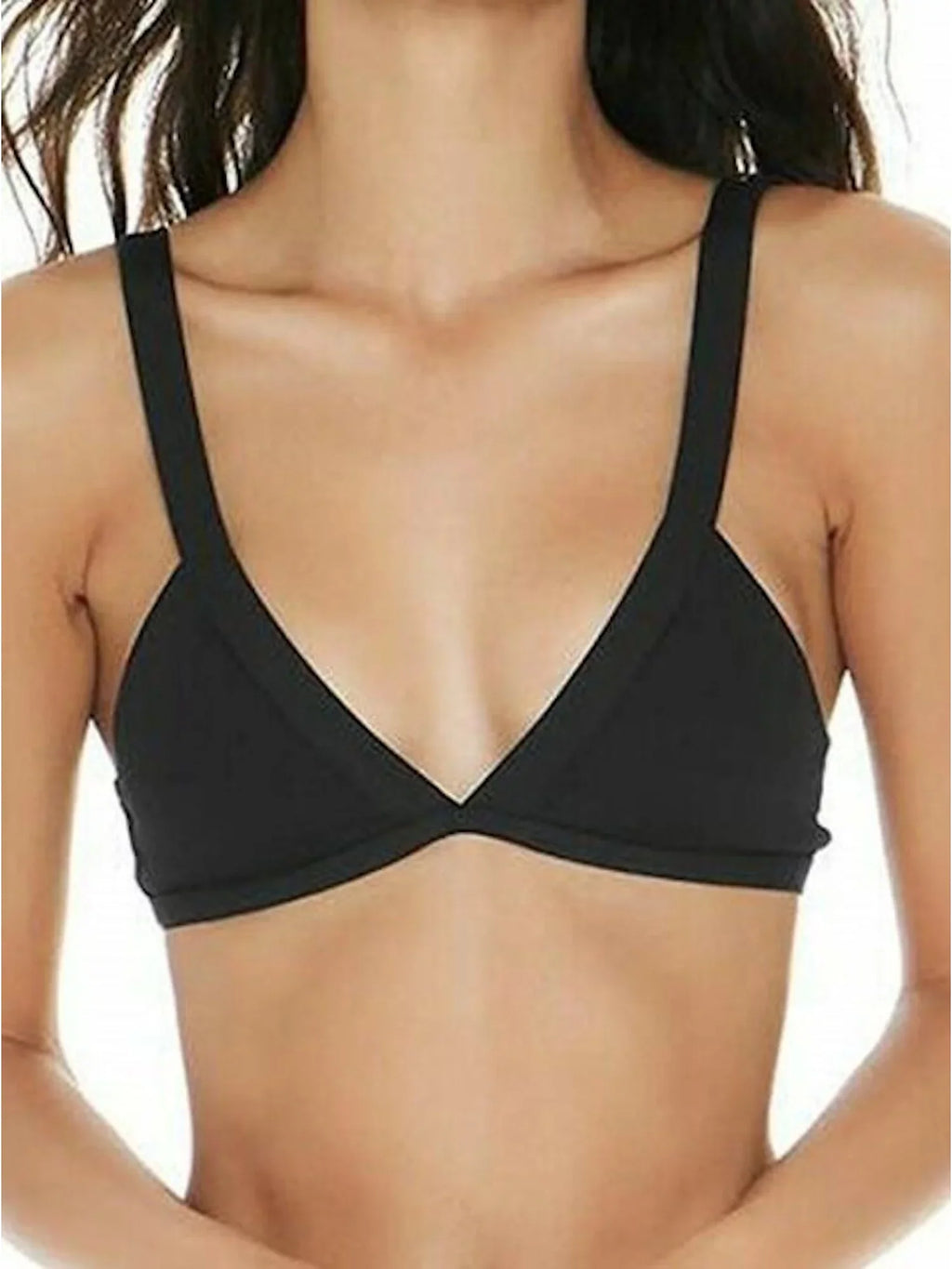 Triangle Black M Women's L SPACE Ribbed Bikini Top