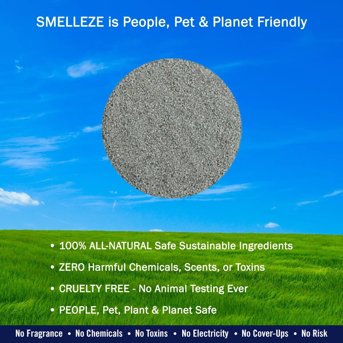 Stench SMELLEZE & Cat Safely Granules Additive: Pee Eco lb. Removal Odor Get Litter Poop Out 50