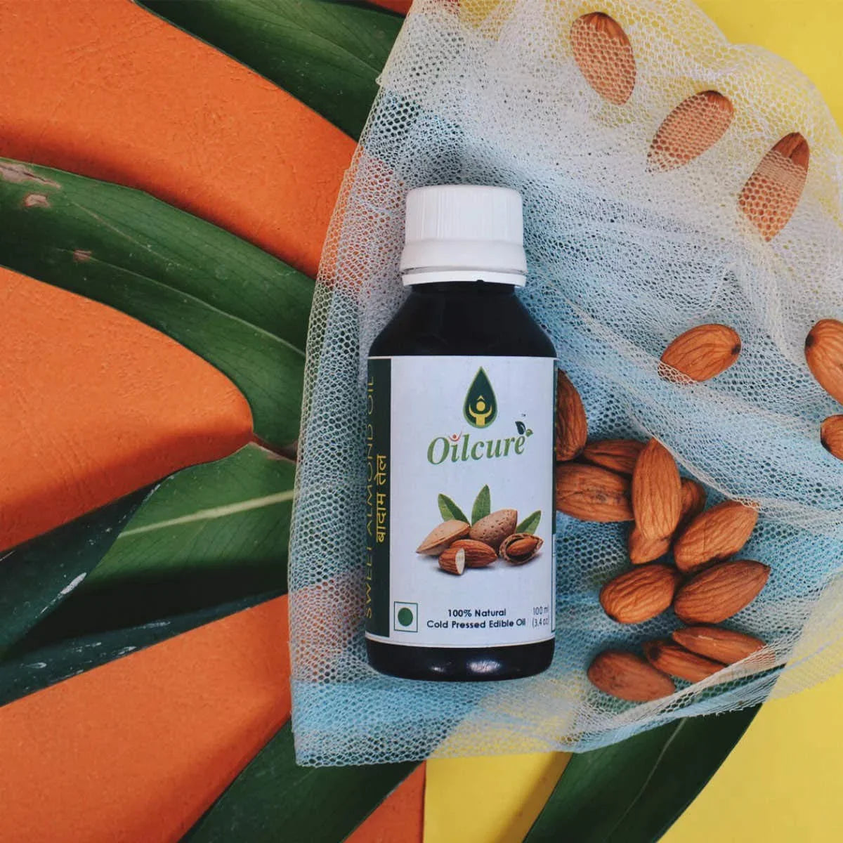 '- Cold | Pressed Ml Sweet Almond Edible OILCURE | Oil 100