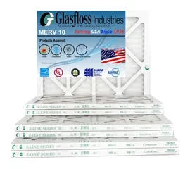 x - 10 Furnace 27.5x7/8 (Actual in Filter -Qty:12 Air MERV 23.5 24x28x1 - Made Glasfloss inch) USA Size: -