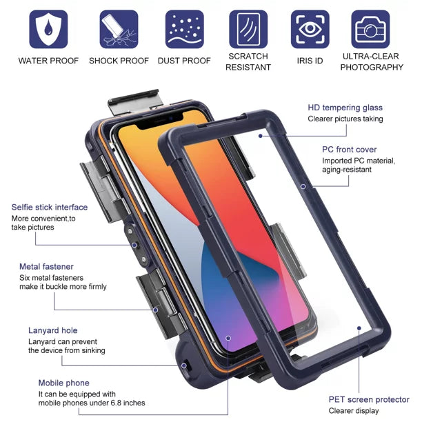 to all UrbanX 6.9 LCD Underwater [15m/50ft] Waterproof Inch Photo LG Lanyard Video Q31 Phones Up Housing Protective And with Surfing Case for Diving Swimming Snorkeling Professional