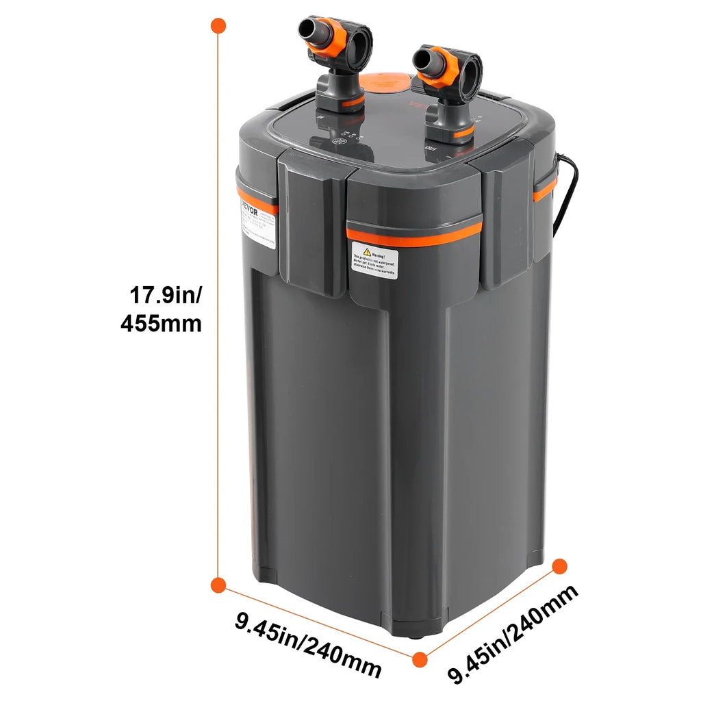 120 SKYSHALO UV Tank Lamp Fish Filter Canister Gallon Aquarium 15w Quiet