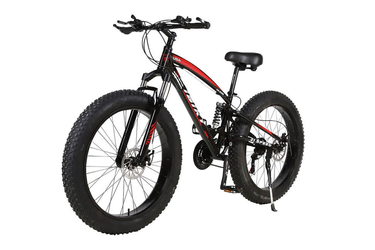 Bike Sand Suspension Adult Tire Dual Speed Snow Fat MTB Shock 21 26&amp;quot; Grass 4.0&amp;quot;