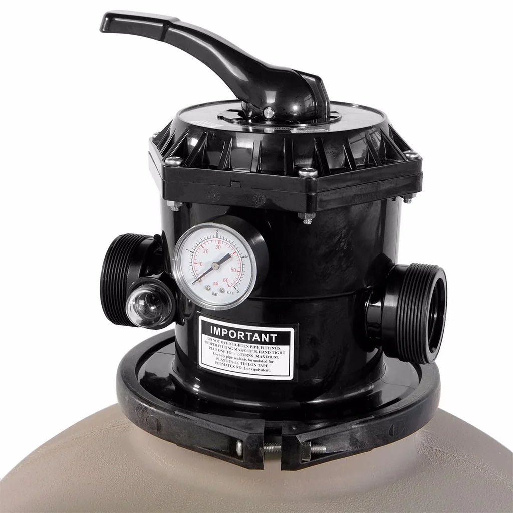 Pond Valve Ground to with Sand Filter Gallons XtremepowerUS Above System 29,400 7-Way Pool Swimming Inground up 24"
