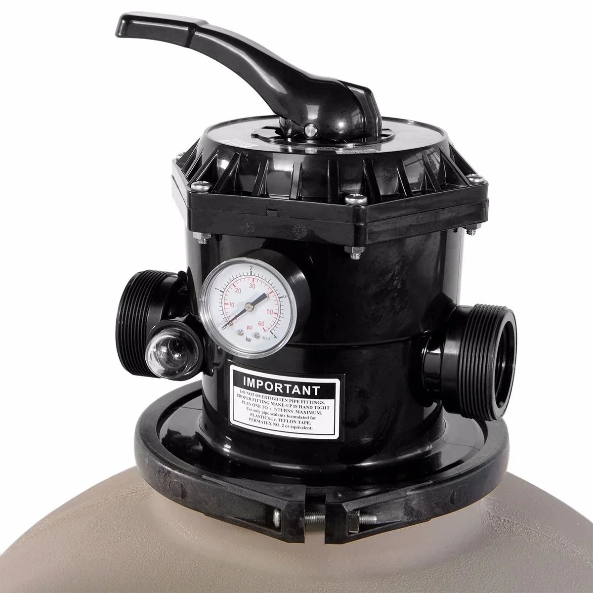 Pond Valve Ground to with Sand Filter Gallons XtremepowerUS Above System 29,400 7-Way Pool Swimming Inground up 24"