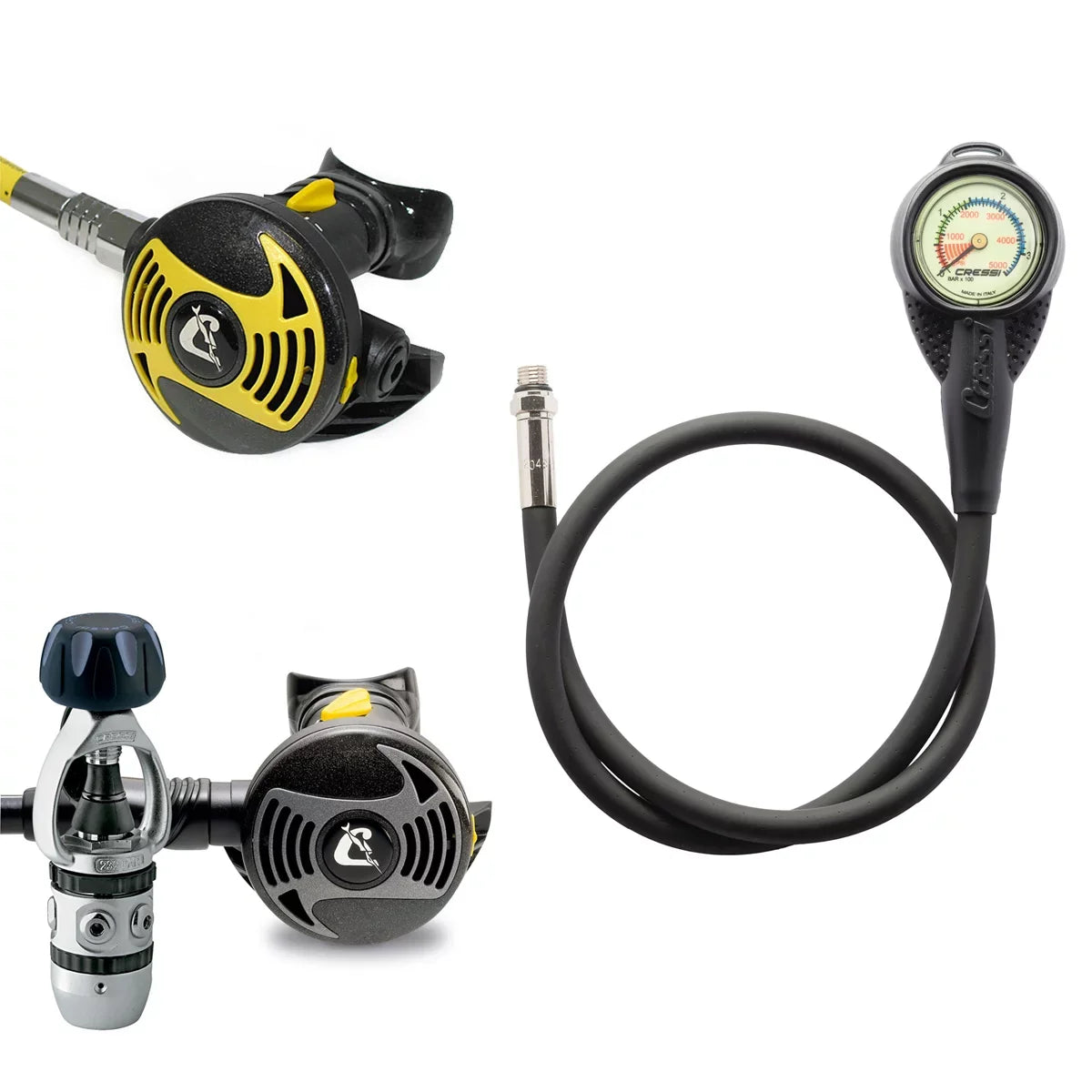 Cressi XS Regulator, and Octopus Gauge Mini Package XS2/AC2