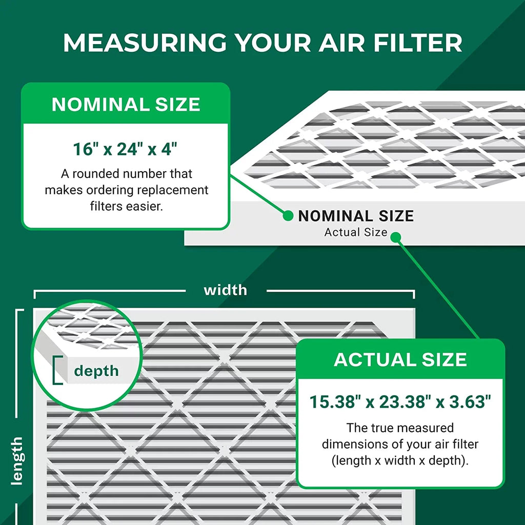 16x24x4 Filters Filterbuy 8 Furnace Pleated Air (6-Pack) AC MERV HVAC