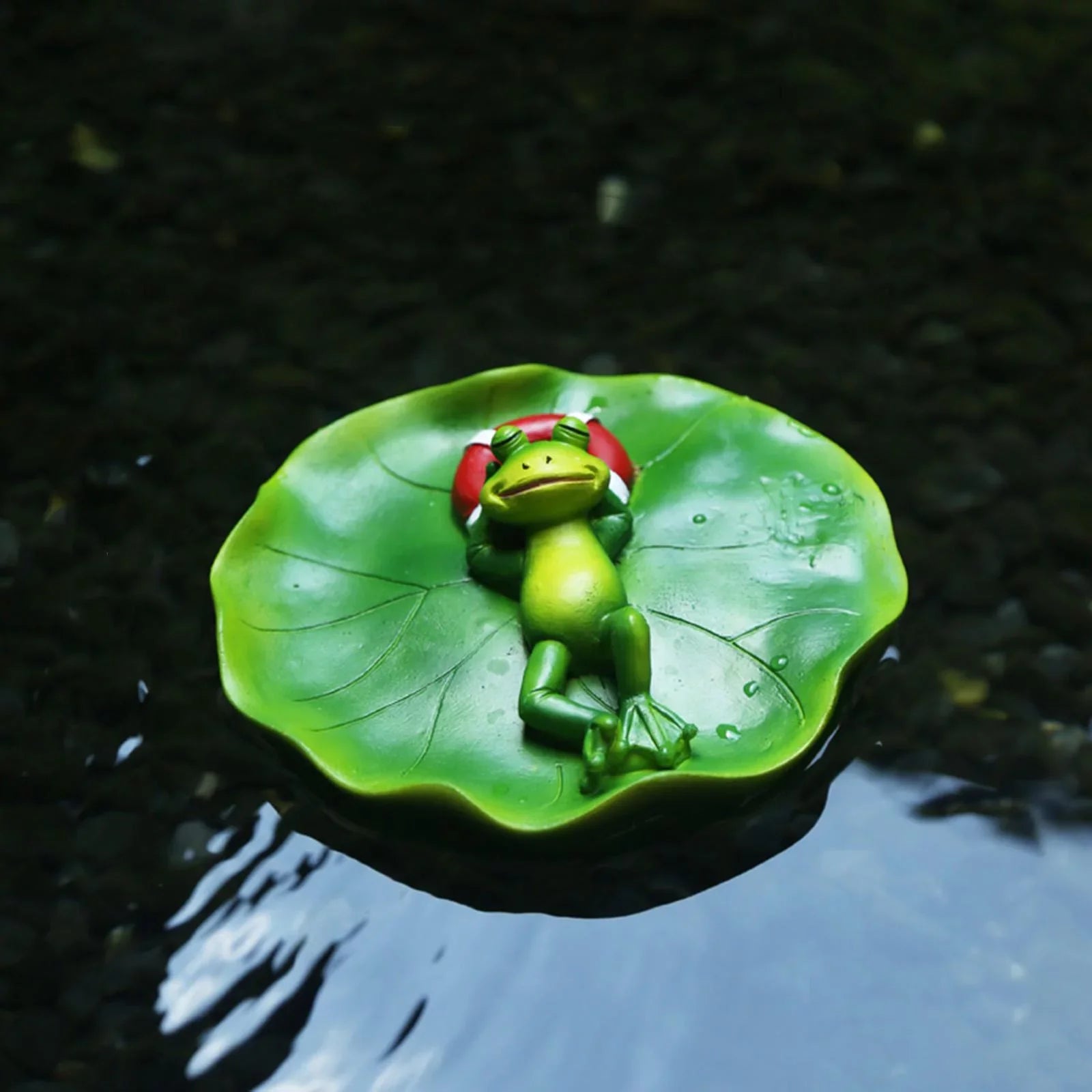 Decor Pool Ornament for Animals Office Tabletop DIY Water Simulation Crafts Frog Floating Accessories Statue Figurine Shelf Garden
