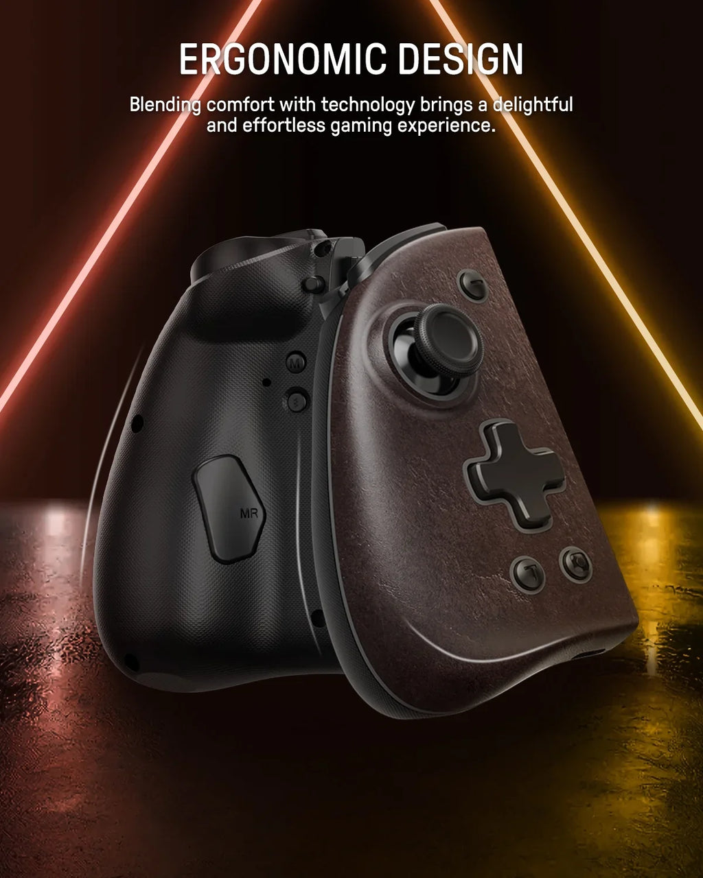 LED Handheld Compatible Controller Controller Brown - Fans for Colors/Paddle/Turbo Switch Zelda with with Joypad Sheikah for Funlab Switch/OLED, Nintendo Ergonomic 7 Mode Luminous