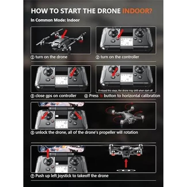 Quadcopter NM56367 Drone RC ROVPRO 4K for Adults Camera with UNO1RC