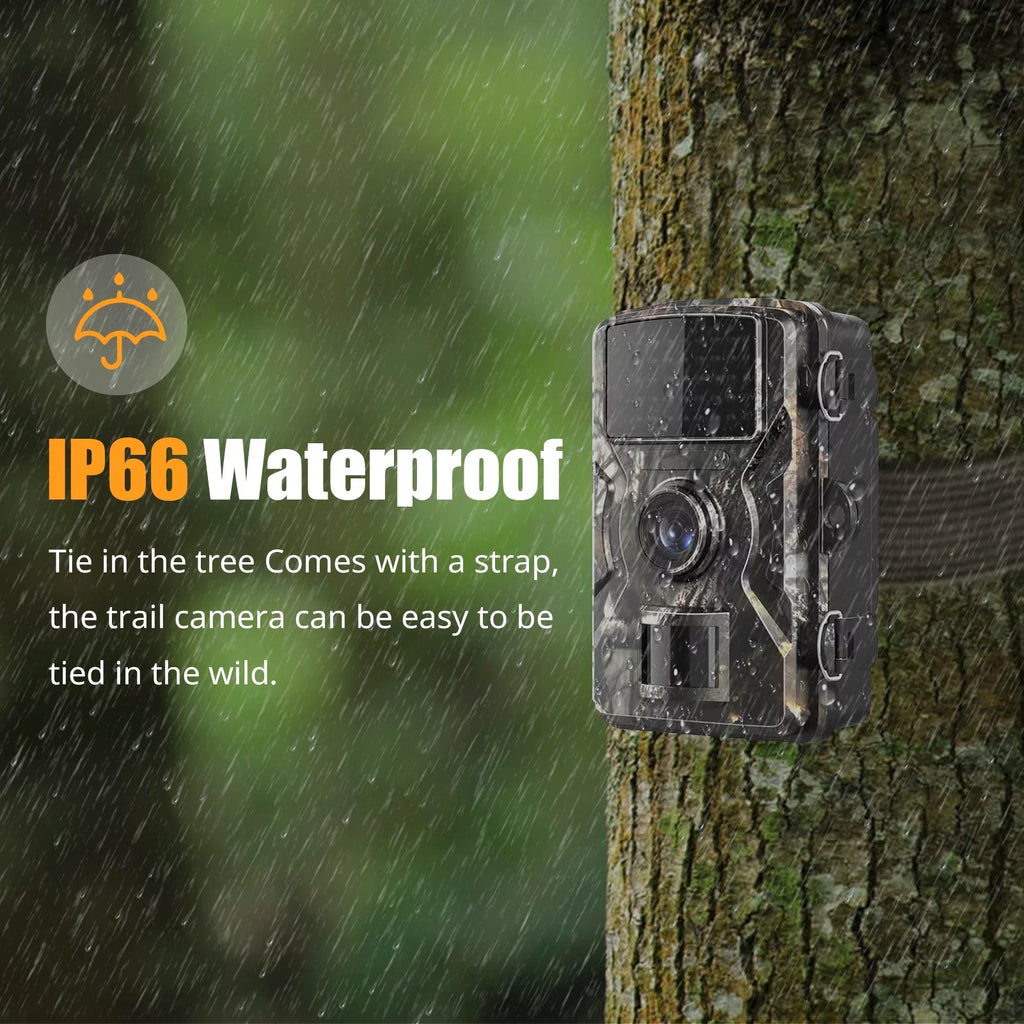 Trail Camera Display Motion and 1080P Wildlife, Waterproof, and IP66 for Vision, Home Night Color IR Use Dadypet Detection, with Game Farm, 2.4'' TFT