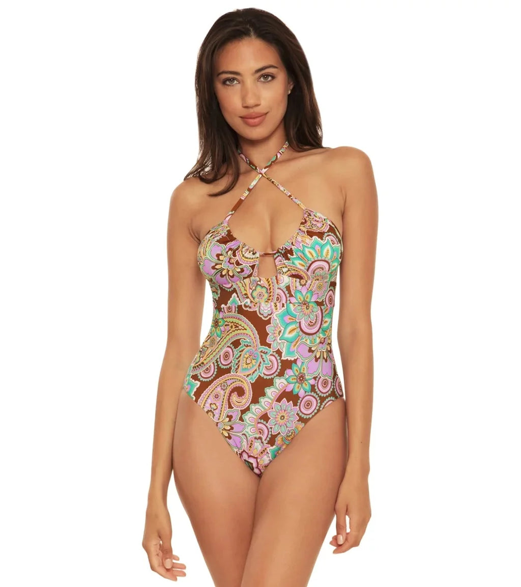 Becca One-Piece by Rebecca Way Multi US Groovy MULTI Virtue Swimsuit, Large