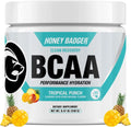 Amino Honey with + Keto, BCAA Punch, Mix, 30 Post BCAAs Sugar Badger EAA Men & Drink For Recovery Vegan, Hydration Women, Workout Electrolytes Servings & Tropical Free Acids Muscle Powder, L-Glutamine