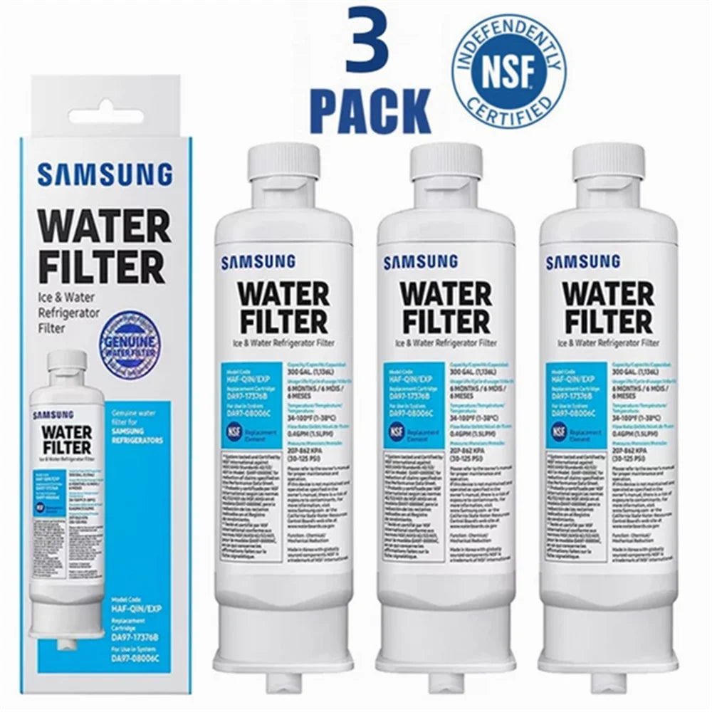 Pack DA97-17376B Refrigerator Fit for /AA, Filter,3 Water HAF-QIN, DA97-08006C HAF-QIN/EXP,