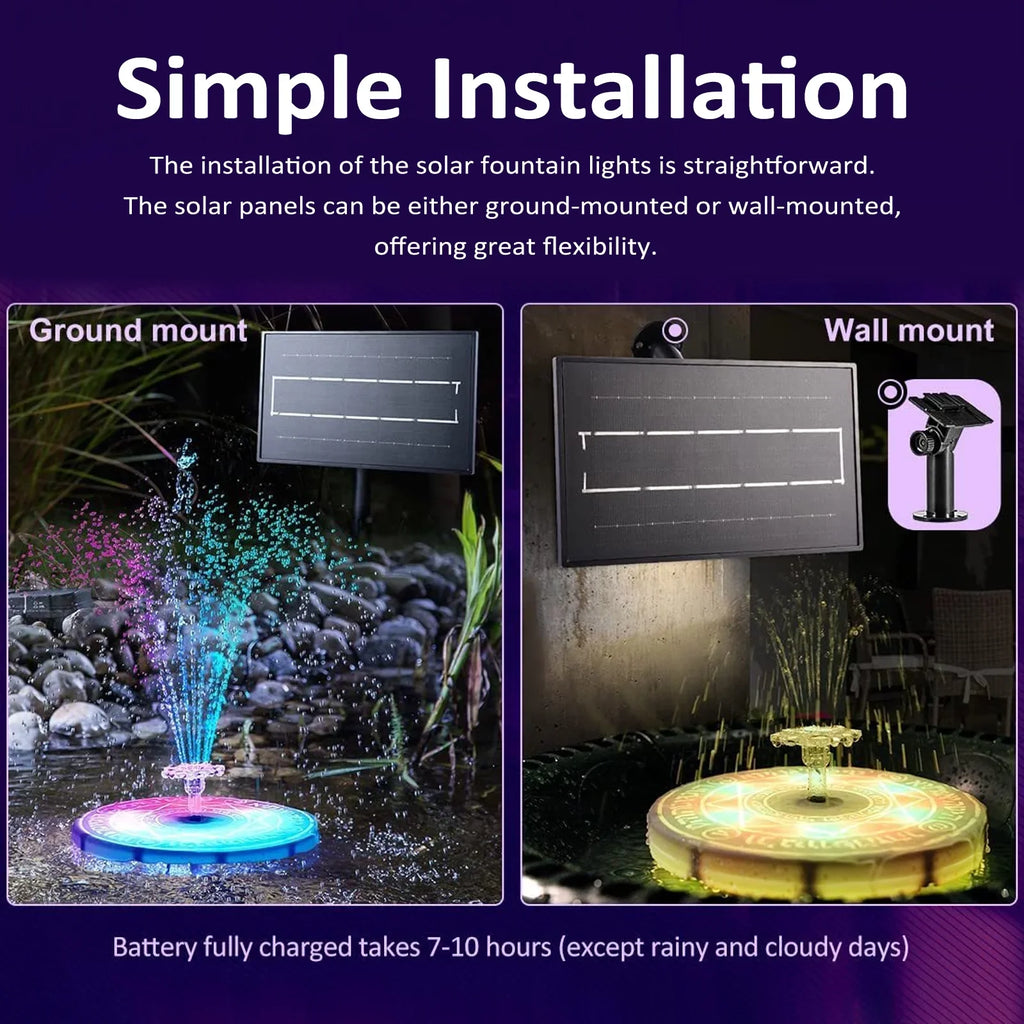 With Bath Remote Remote Remote Light,LedSolarSolar Bath With Dadypet Pond Led Solar LedSolar Decoration Pond Fountain Bath