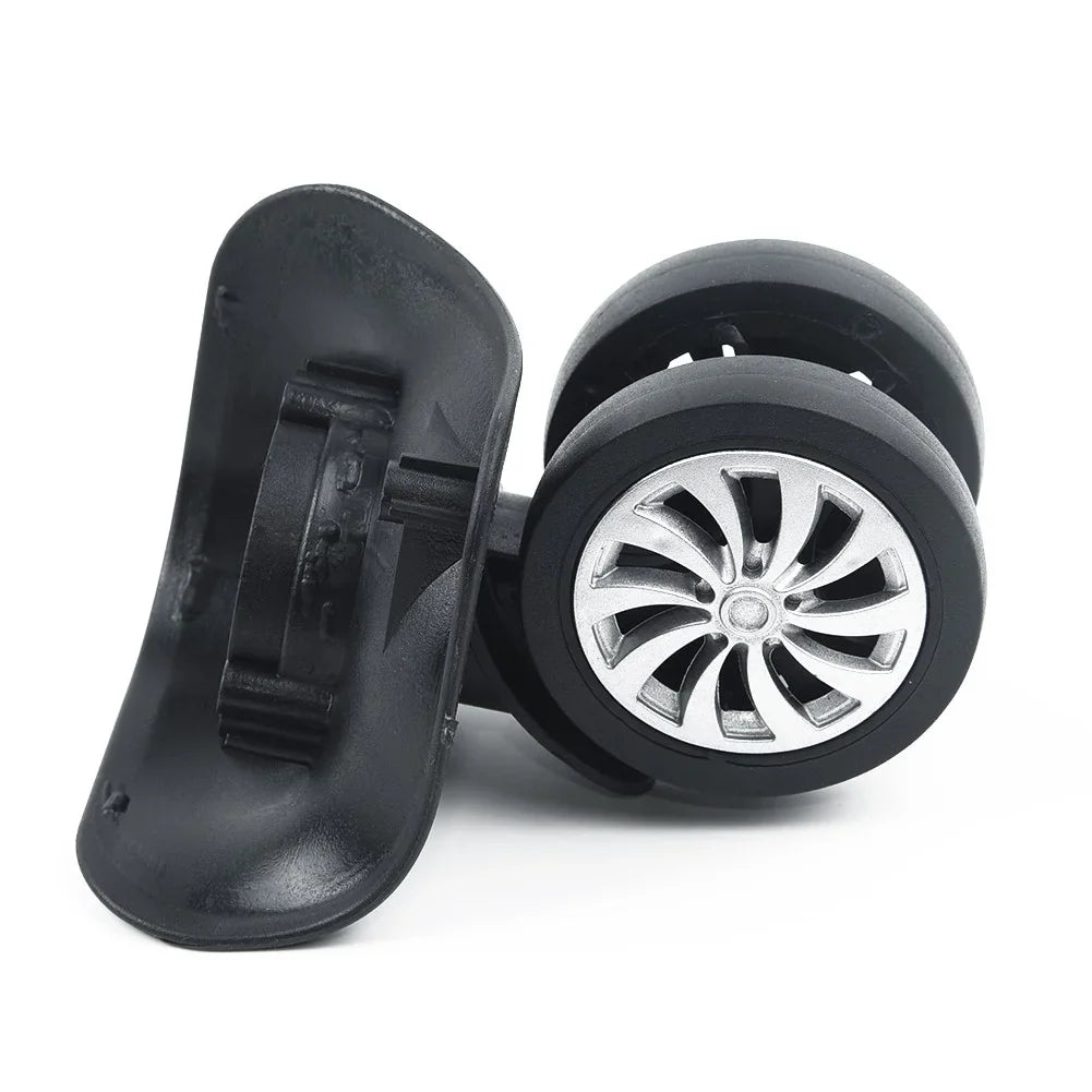 Set Universal Replacement Black Suitcase Wheels 4 Wheel Yuri Swivel Luggage