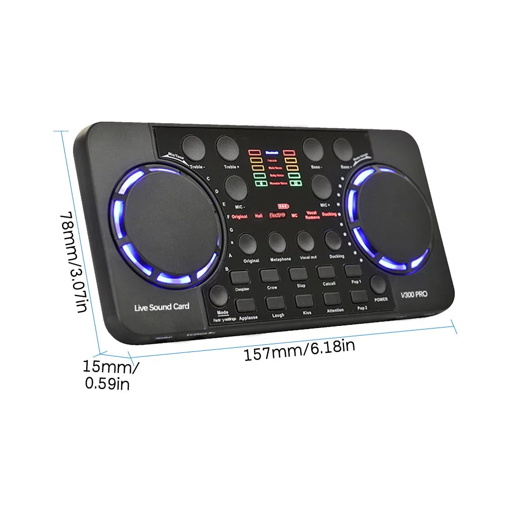 Smart GoolRC Rechargeable SingingLive Computer Live with for V300 Broadcasting/ Multifunctional Pro Voice and Phone Sound and Compatible Sound Recording