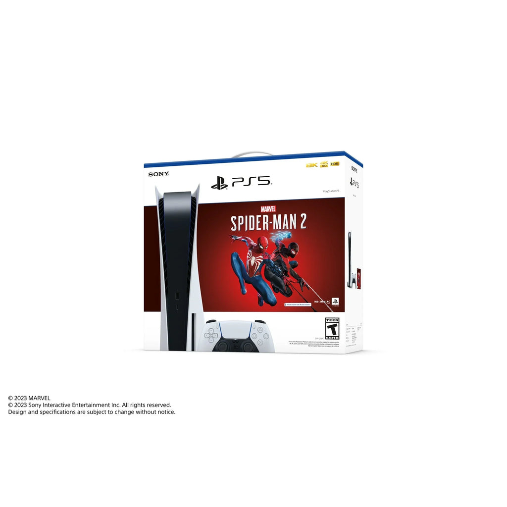 Bundle 2 Edition Sony PlayStation_PS5 Marvel’s Console(Disc) TEC with Spider-Man Gaming - White